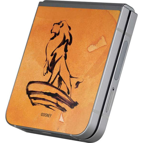 Disney The Lion King Mufasa Water Color Art Galaxy Z Flip6 Skin