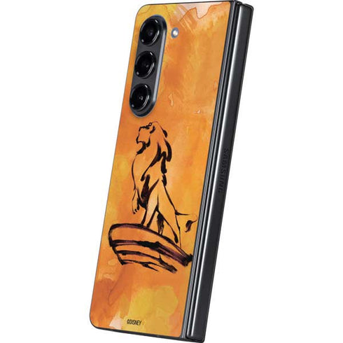 Disney The Lion King Mufasa Water Color Art Galaxy Z Fold5 5G Skin