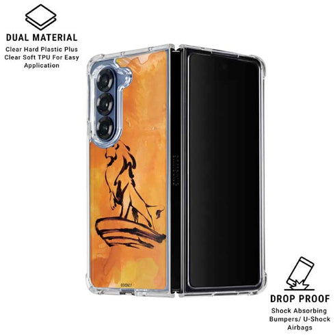 Disney The Lion King Mufasa Water Color Art Galaxy Z Fold6 Clear Case