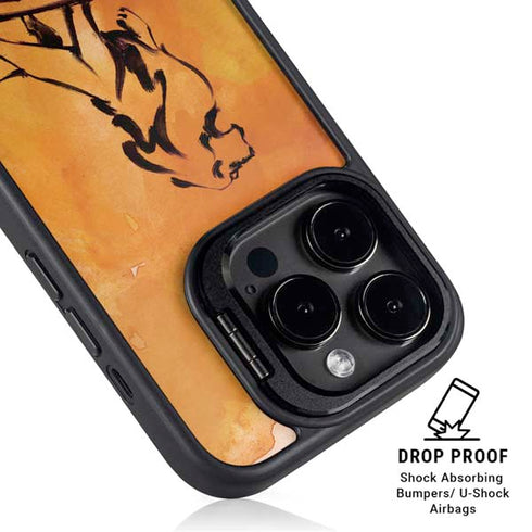 Disney The Lion King Mufasa Water Color Art iPhone 14 Pro Kickstand Case
