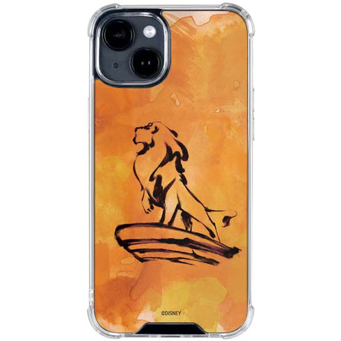 Disney The Lion King Mufasa Water Color Art iPhone 15 Clear Case