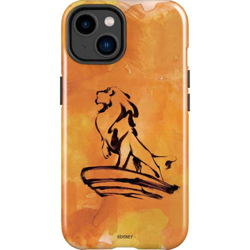 Disney The Lion King Mufasa Water Color Art iPhone 15 Impact Case