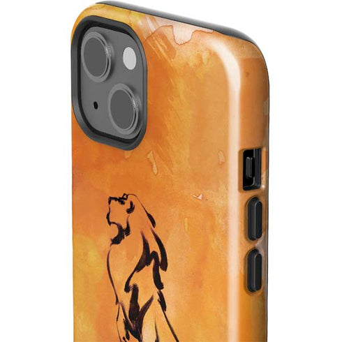Disney The Lion King Mufasa Water Color Art iPhone 15 Impact Case