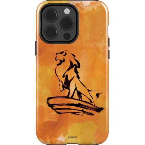 Disney The Lion King Mufasa Water Color Art iPhone 15 Pro Impact Case