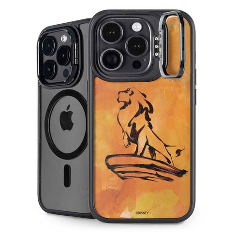 Disney The Lion King Mufasa Water Color Art iPhone 15 Pro Kickstand Case
