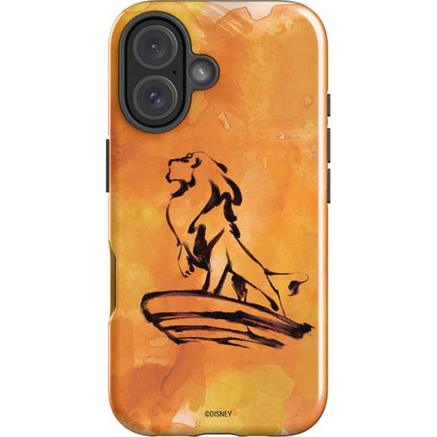 Disney The Lion King Mufasa Water Color Art iPhone 16 Impact Case