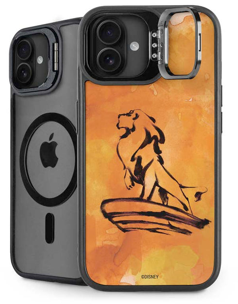 Disney The Lion King Mufasa Water Color Art iPhone 16 Kickstand Case