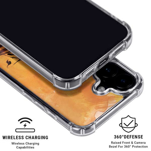 Disney The Lion King Mufasa Water Color Art iPhone 16 Plus Clear Case