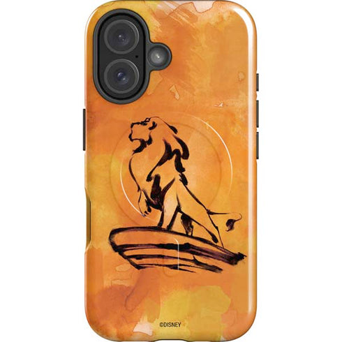Disney The Lion King Mufasa Water Color Art iPhone 16 Plus Magsafe Impact Case