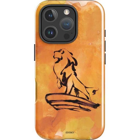 Disney The Lion King Mufasa Water Color Art iPhone 16 Pro Max Impact Case