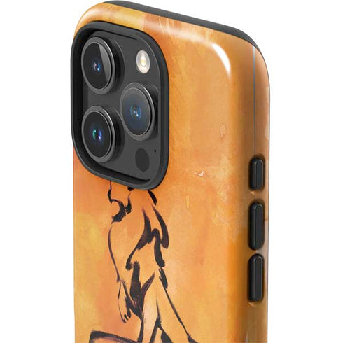 Disney The Lion King Mufasa Water Color Art iPhone 16 Pro Max Impact Case