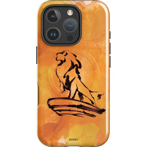 Disney The Lion King Mufasa Water Color Art iPhone 16 Pro Max Magsafe Impact Case