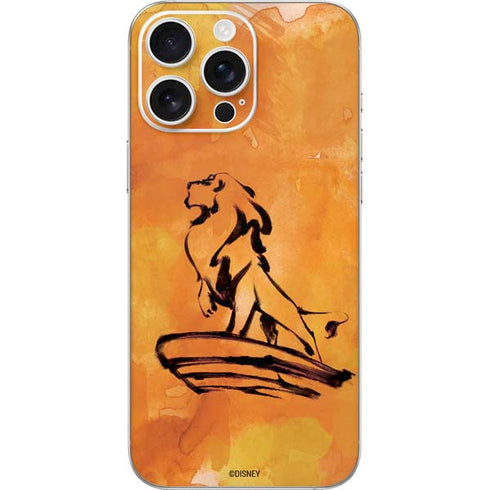 Disney The Lion King Mufasa Water Color Art iPhone 16 Pro Max Skin