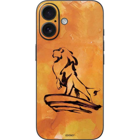 Disney The Lion King Mufasa Water Color Art iPhone 16 Skin