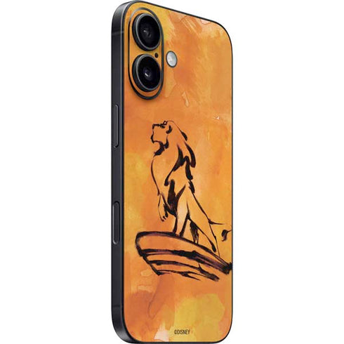 Disney The Lion King Mufasa Water Color Art iPhone 16 Skin