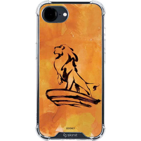 Disney The Lion King Mufasa Water Color Art iPhone 16e Clear Case