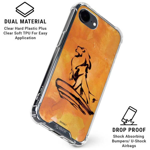 Disney The Lion King Mufasa Water Color Art iPhone 16e Clear Case