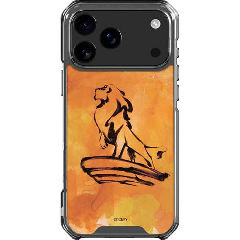 Disney The Lion King Mufasa Water Color Art iPhone 18 Pro Max Clear Case