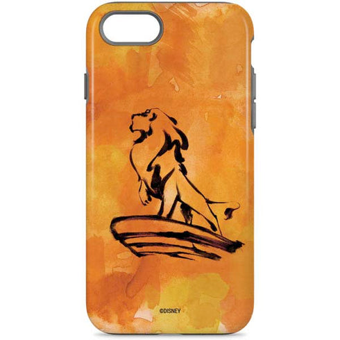 Disney The Lion King Mufasa Water Color Art iPhone Cases