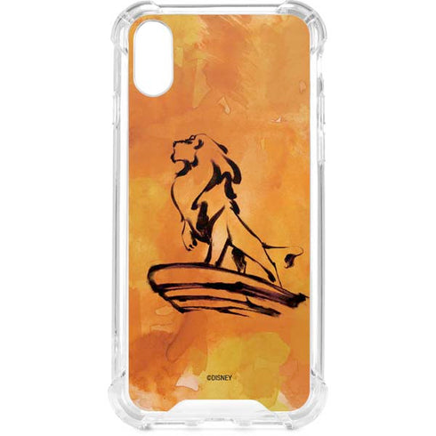 Disney The Lion King Mufasa Water Color Art iPhone XS Clear Case
