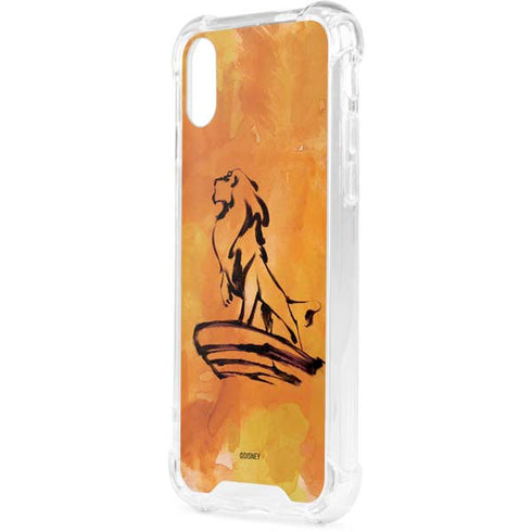 Disney The Lion King Mufasa Water Color Art iPhone XS Clear Case