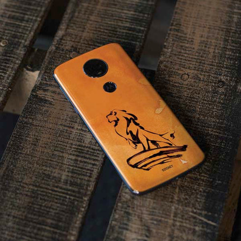 Disney The Lion King Mufasa Water Color Art Moto E5 Plus Skin