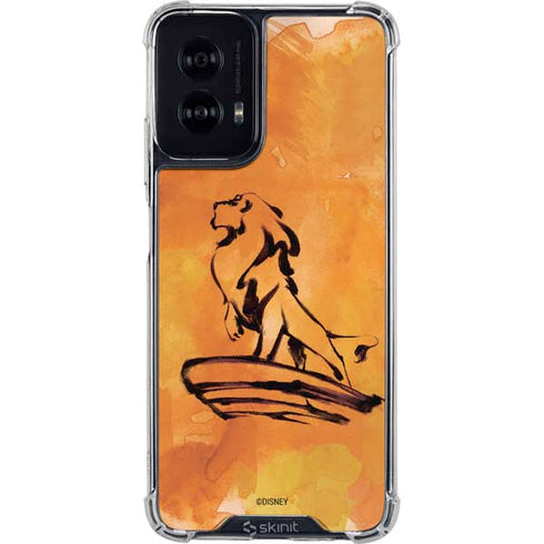 Disney The Lion King Mufasa Water Color Art Moto G Power 5G (2024) Clear Case