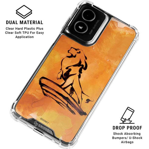 Disney The Lion King Mufasa Water Color Art Moto G Power 5G (2024) Clear Case