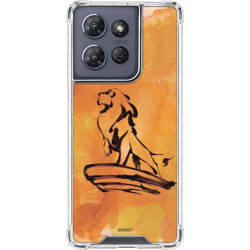 Disney The Lion King Mufasa Water Color Art Moto G Stylus 5G (2025) Clear Case