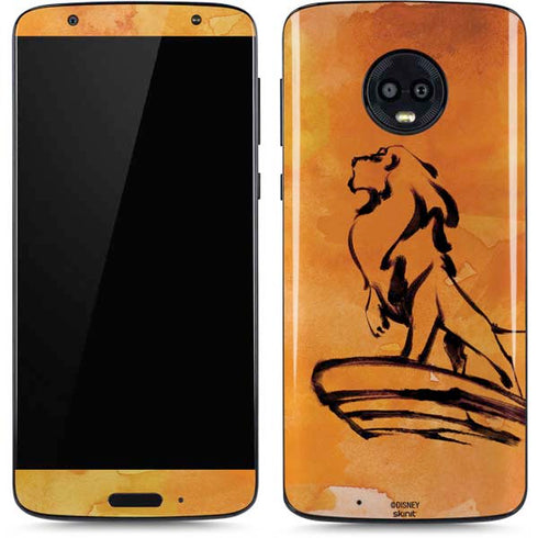 Disney The Lion King Mufasa Water Color Art Moto G6 Skin