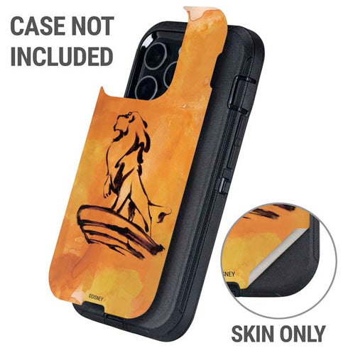 Disney The Lion King Mufasa Water Color Art Otterbox Defender iPhone Skin