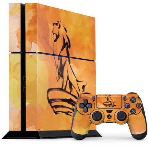 Disney The Lion King Mufasa Water Color Art PlayStation PS4 Skins