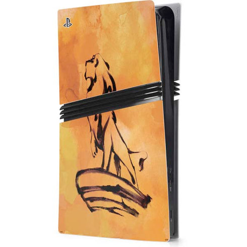 Disney The Lion King Mufasa Water Color Art PS5 Pro Console Skin