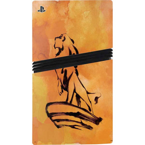 Disney The Lion King Mufasa Water Color Art PS5 Pro Console Skin