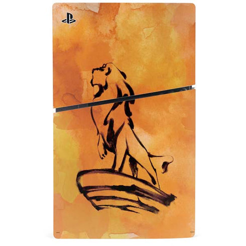 Disney The Lion King Mufasa Water Color Art PS5 Slim Digital Edition Console Skin