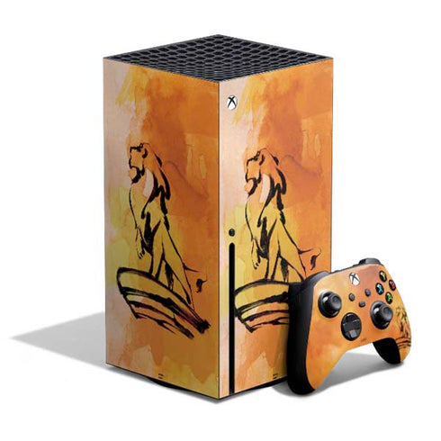 Disney The Lion King Mufasa Water Color Art Xbox Series X Skins