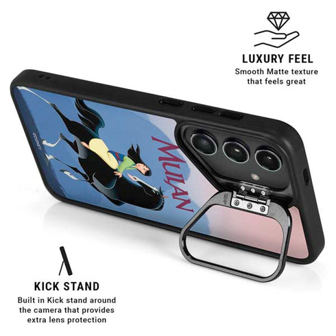 Disney Mulan Riding Khan Galaxy S25 Kickstand Case