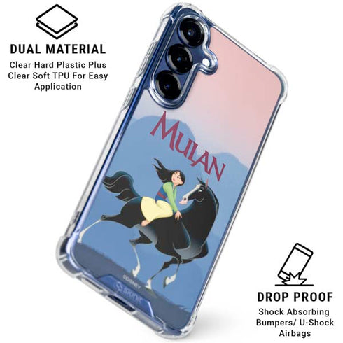 Disney Mulan Riding Khan Galaxy S25 Clear Case