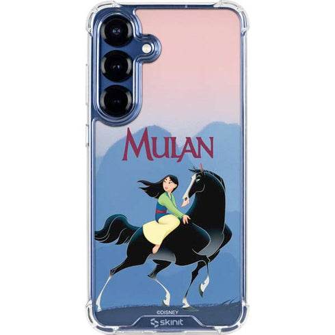 Disney Mulan Riding Khan Galaxy S25 Plus Clear Case
