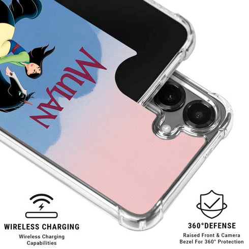 Disney Mulan Riding Khan Galaxy S26 Plus Clear Case