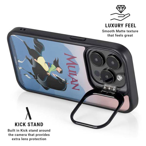 Disney Mulan Riding Khan iPhone 14 Pro Kickstand Case
