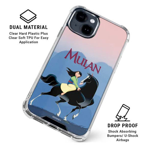 Disney Mulan Riding Khan iPhone 15 Clear Case