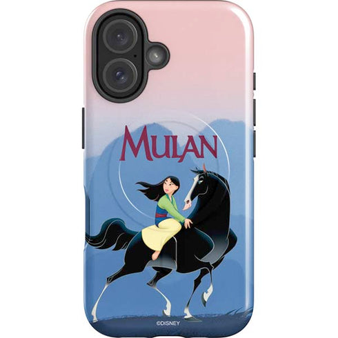 Disney Mulan Riding Khan iPhone 16 Magsafe Impact Case