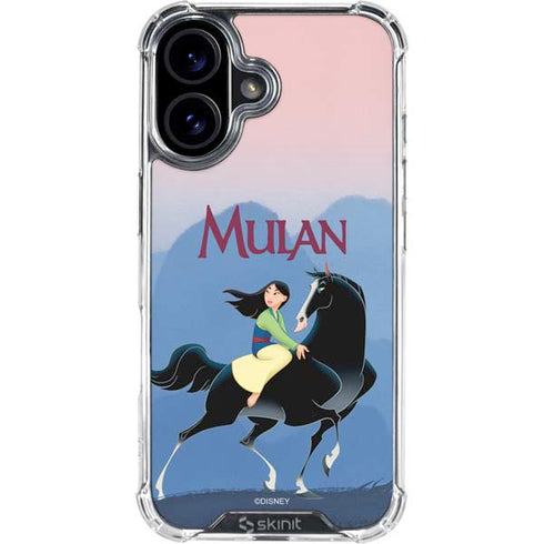 Disney Mulan Riding Khan iPhone 16 Plus Clear Case