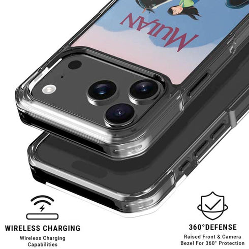 Disney Mulan Riding Khan iPhone 18 Pro Clear Case