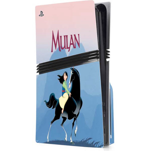 Disney Mulan Riding Khan PS5 Pro Disk Console Skin
