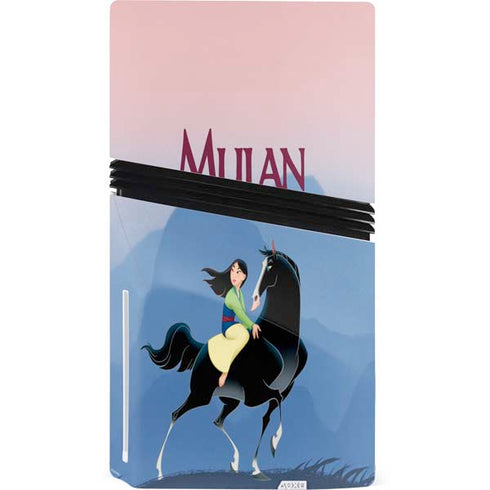 Disney Mulan Riding Khan PS5 Pro Disk Console Skin