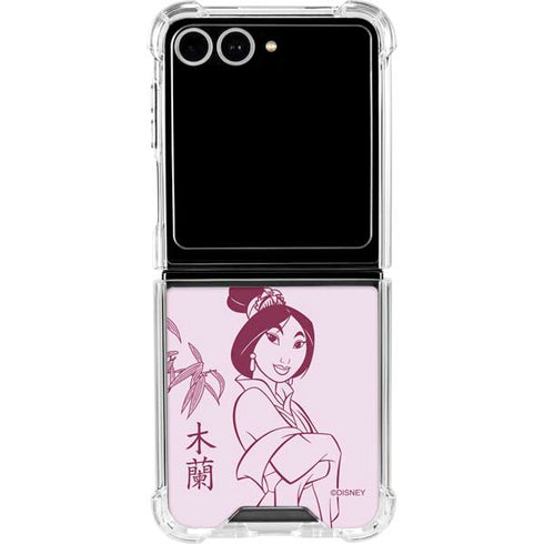 Disney Mulan Character Art Galaxy Z Flip7 Clear Case