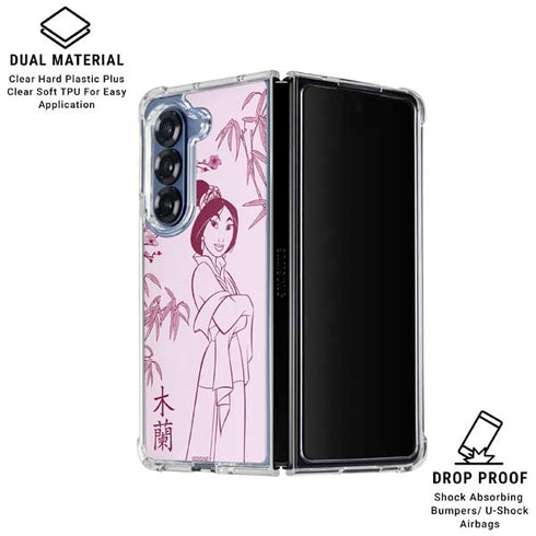 Disney Mulan Character Art Galaxy Z Fold7 Clear Case