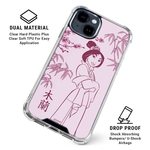 Disney Mulan Character Art iPhone 15 Clear Case